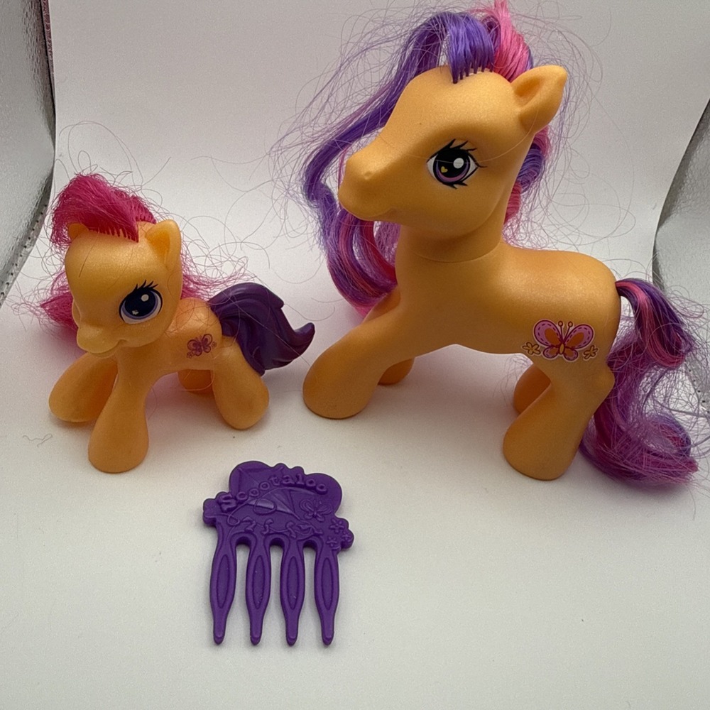 My Little Pony Scootaloo G3 2007 & Scootaloo G3.5 with Scootaloo Comb‎ Lot Of 3